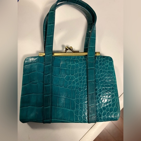 Club Monaco Handbags - Club Monaco Genuine Leather Kisslock Mini Bag